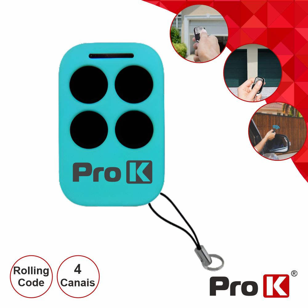 Telecomando Garagem Universal 4 Canais Rolling Code Prok - Tauu.pt