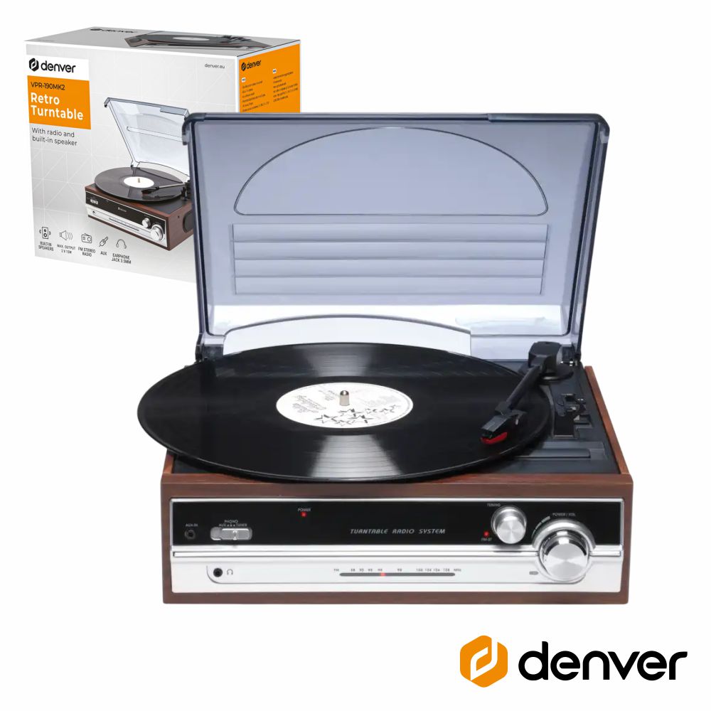 Gira-Discos 33/45/78Rpm Vintage Aux/Fm Denver - Tauu,pt