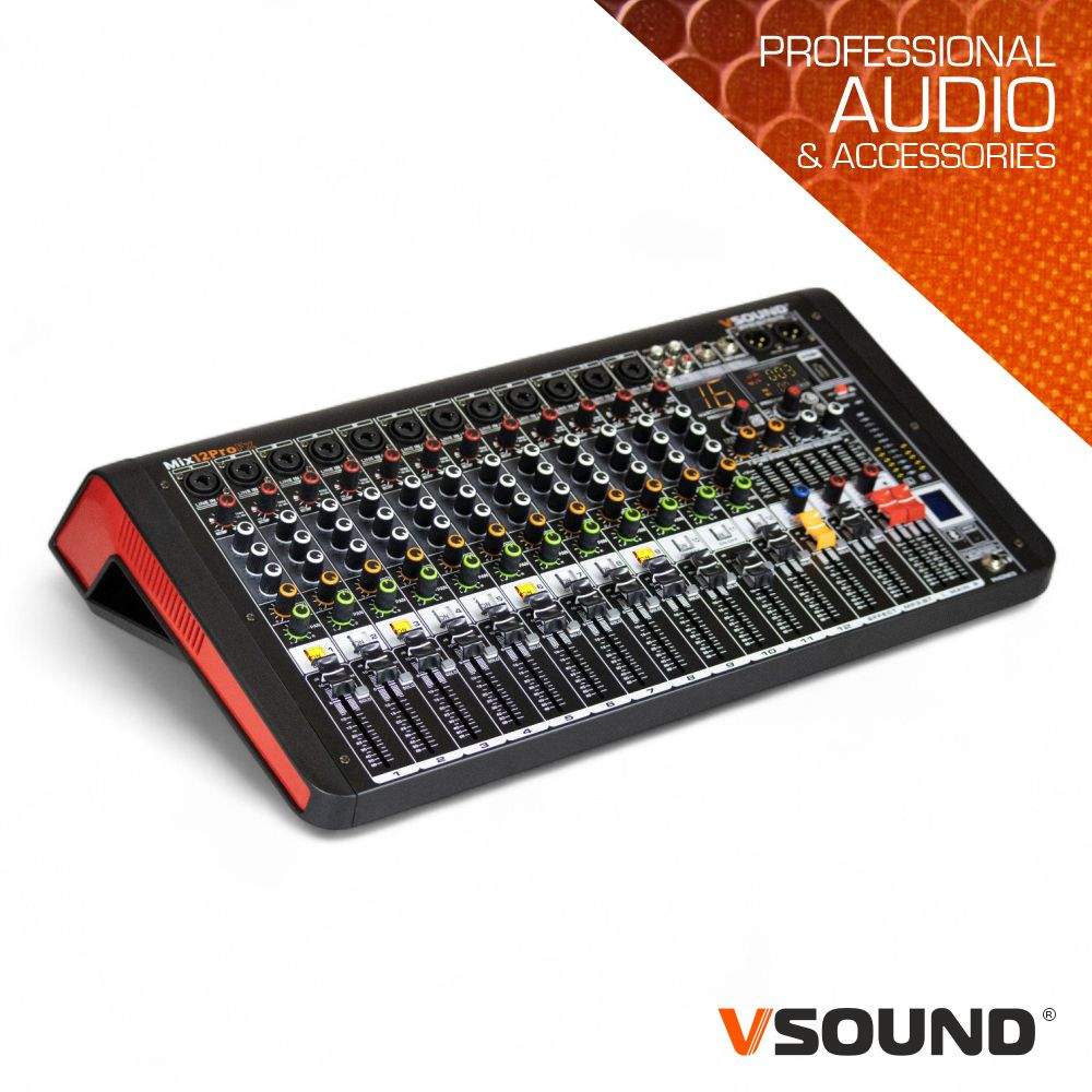 Mesa De Mistura 12 Canais C/ Bt/Lcd/Usb/Pc/Dsp Vsound - Tauu.pt