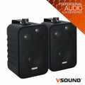 Conjunto De 2 Colunas Abs 4" 60W Pretas Vsound - Tauu.pt