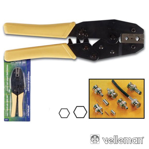 Alicate De Cravar Fichas Bnc Rg58 -  Rg59 Velleman - Tauu.pt