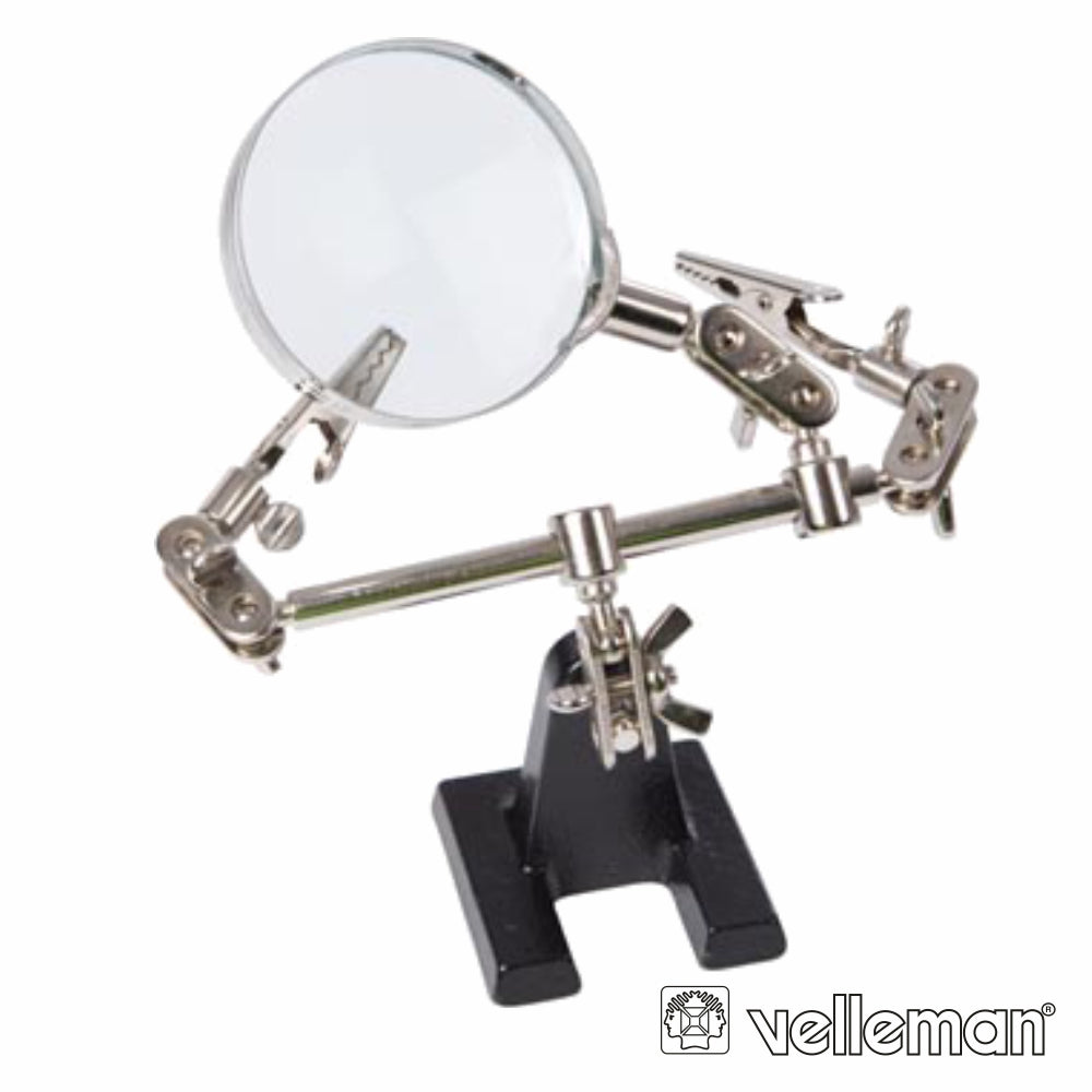 Suporte Articulado C/ Lupa E Pinças Crocodilo Velleman - Tauu.pt