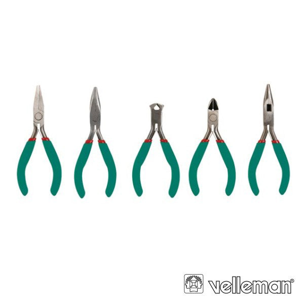 Conjunto De 5 Alicates De Precisão Velleman - Tauu,pt