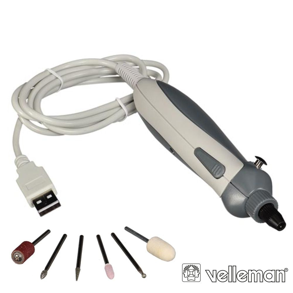 Berbequim De Precisão Elétrico Acessórios Usb Velleman - Tauu,pt