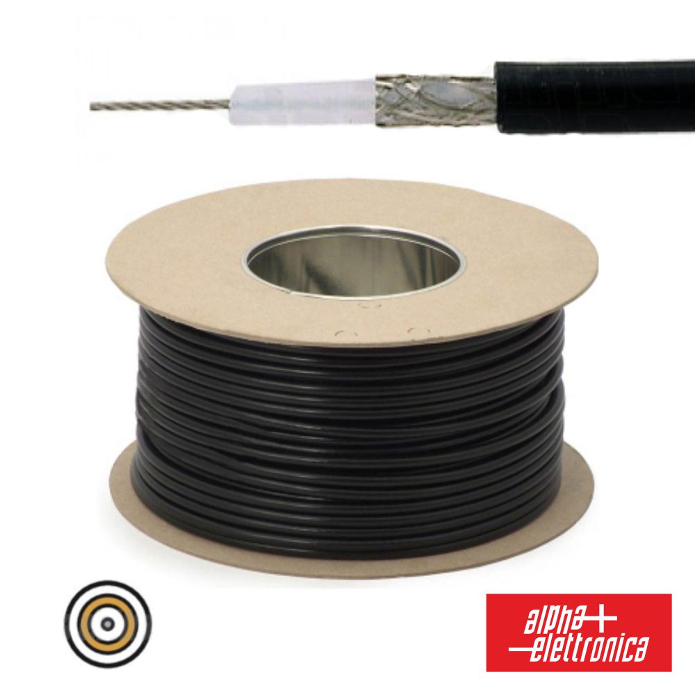 Cabo Coaxial 50 Ohm Rg58/Cu Ø4.95 Preto - Tauu.pt