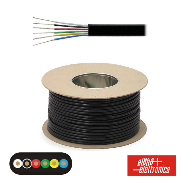 Cabo Telefone 6 Condutores 6X0.14Mm Dim 6.9X2.55 Preto - Tauu.pt