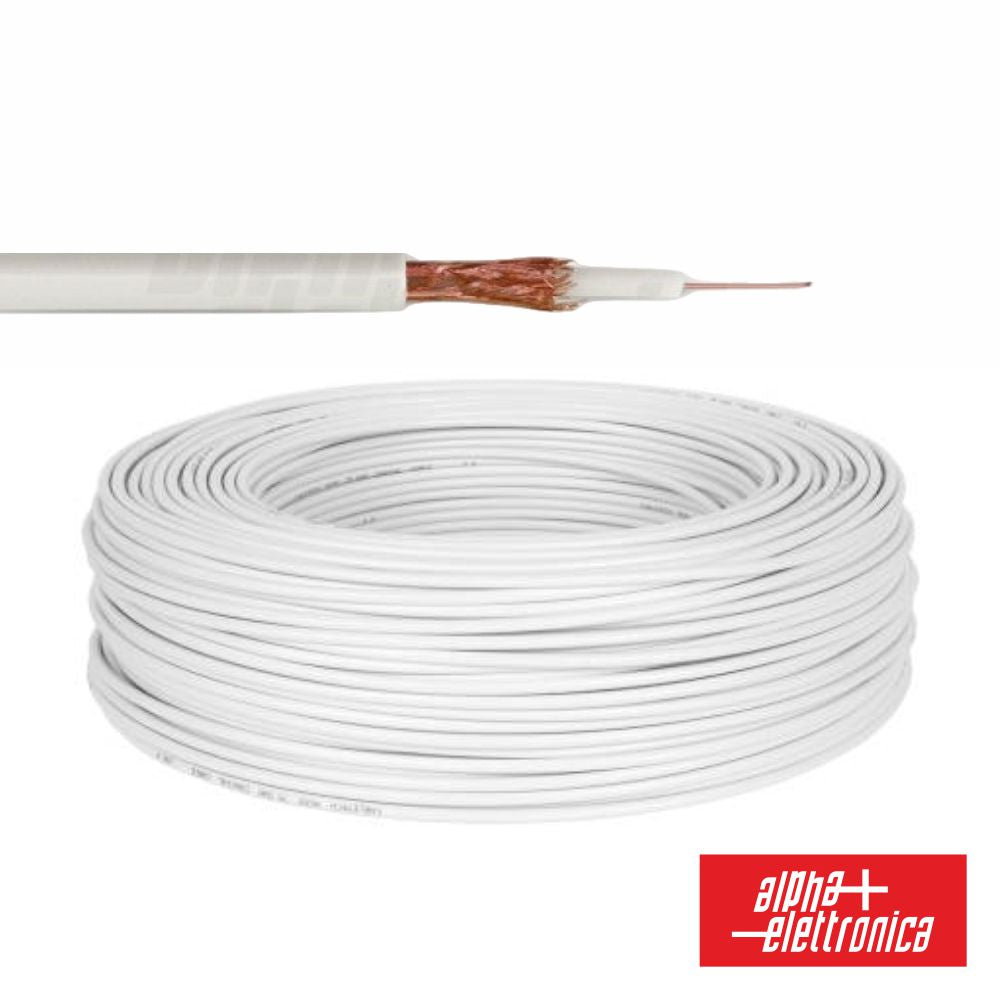 Cabo Mini Coaxial 75 Ohm Ø3Mm Branco - Tauu.pt