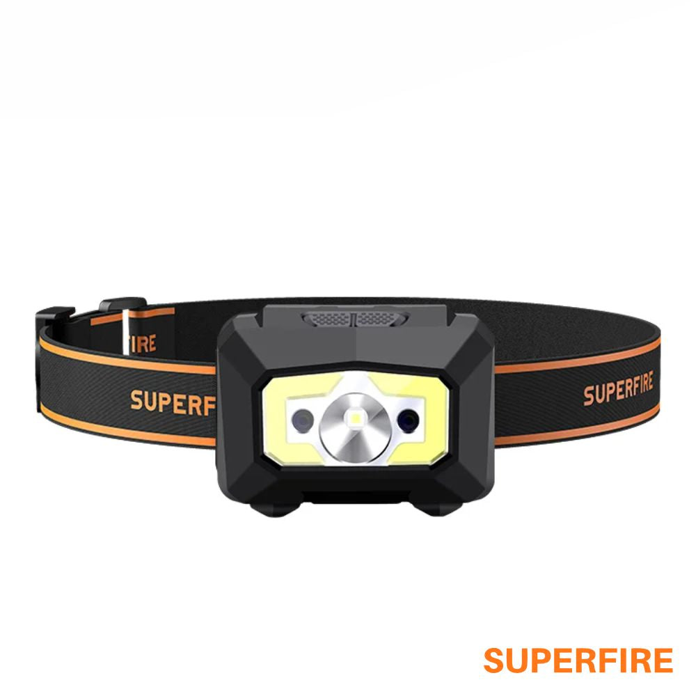 Lanterna De Cabeça C/ Sensor Mov, 5W 338Lm Ip44 Superfire - Tauu,pt