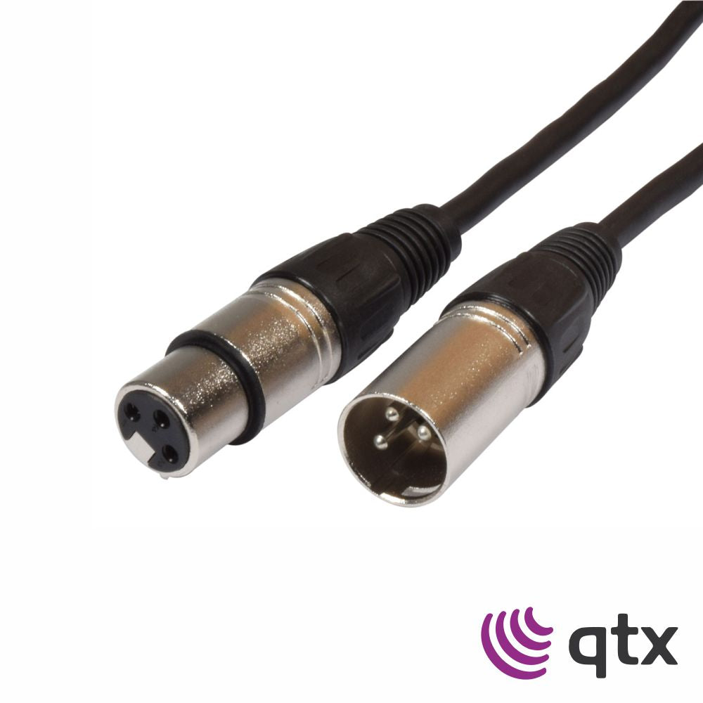 Cabo Xlr 3P Macho / Xlr 3P Fêmea 1.5M Qtx - Tauu.pt