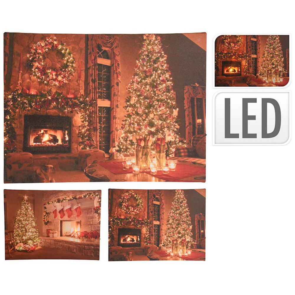 Quadro C/ Led Decorativo Modelo Chaminé 28X38Cm - Tauu.pt