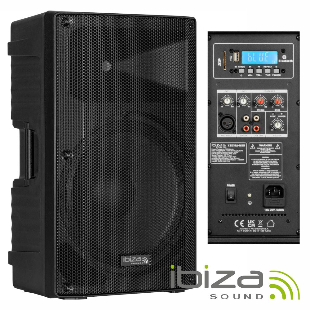 Coluna Amplificada 10" 300Wmáx Bt/Tws Ibiza - Tauu.pt