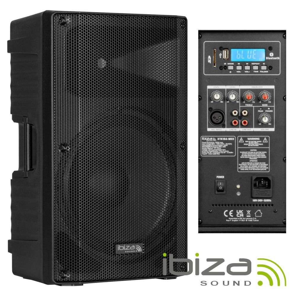 Coluna Amplificada 10" 300Wmáx Bt/Tws Ibiza - Tauu.pt