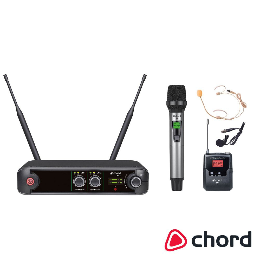 Central De Microfones Uhf S/ Fios 2 Canais Chord - Tauu.pt