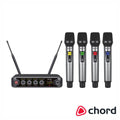 Central De Microfones Uhf S/ Fios 4 Canais Chord - Tauu,pt