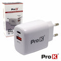 Alimentador Usb-A/Usb-C Pd+Qc3,0 20W Prok - Tauu,pt