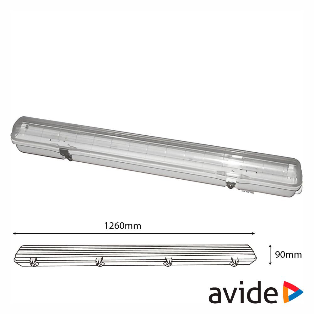 Armadura Estanque 120Cm P/ 1 Lâmpadas Led Tubular T8 Avide - Tauu,pt