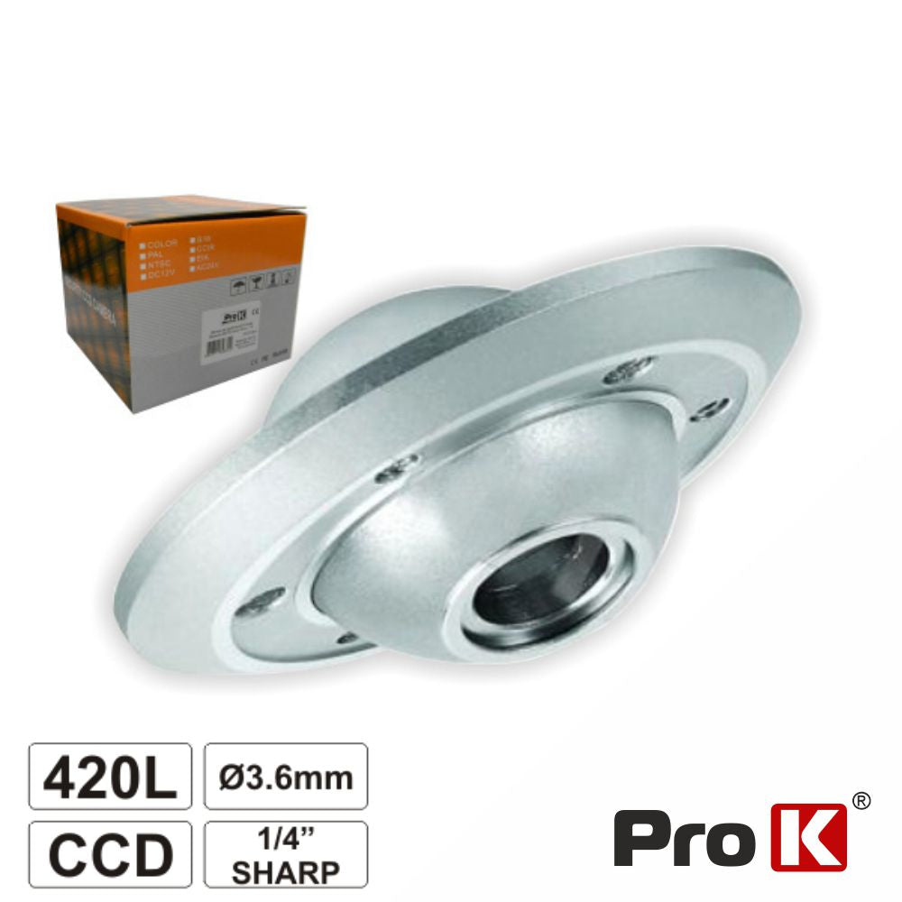 Câmara Vigilância Ccd Cores 420L 1/4" Sharp Oculo/Porta Prok - Tauu,pt
