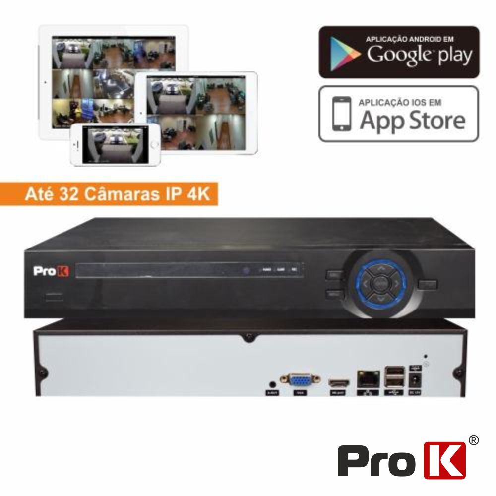 Vídeo-Gravador Digital Ip 32 Canais H264 Ethernet Prok - Tauu.pt